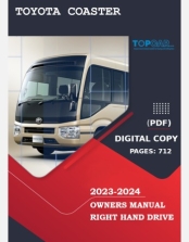 TOYOTA COASTER 2023-2024 OWNERS MANUAL IN ENGLISH